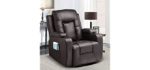 Comhoma PU Leather - Modern Recliner for Large Spaces