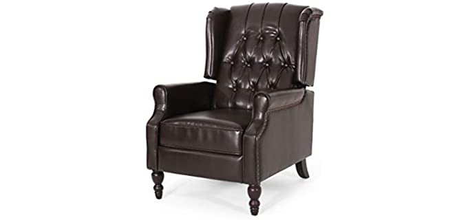 GDF Studio Elizabeth - Cheap Tufted  Leather Recliner