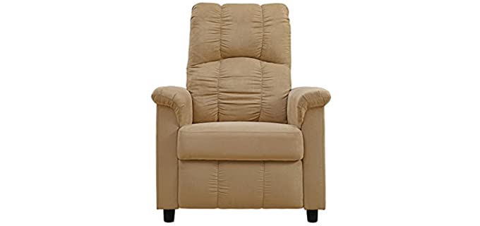 Dorel Living Slim - Beige Narrow Recliner Chair