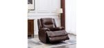 Familymill Store Overstuffed - Genuine Leather Recliner