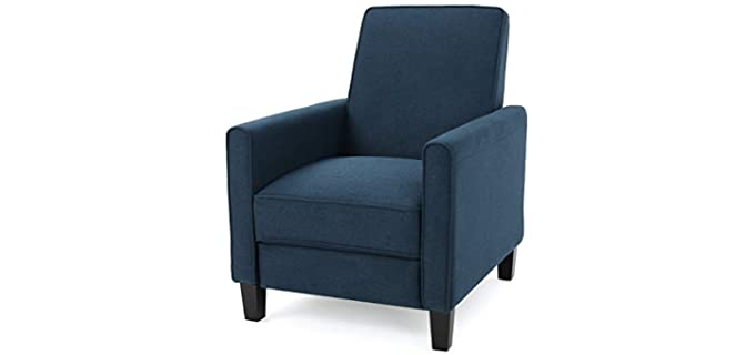 Jeffrey Dark Blue - fabric Club Chair Recliner