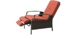 AbocuFur Wicker - Adjustable Rattan Recliner Chair