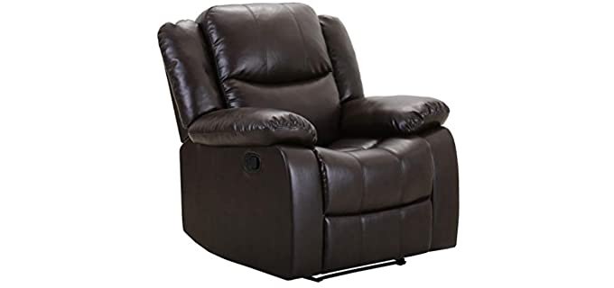 Amazon brand Ravenna - Leather Push Back Recliner