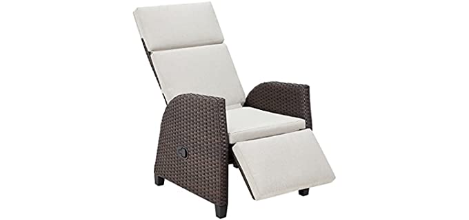 Erommy Adjustable - Rattan Recliner Chair