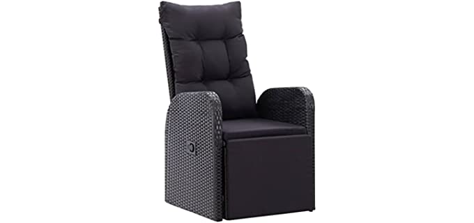 SunshineFace Patio - Outdoor Rattan Recliner Chair