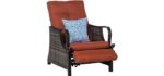 Outsunny Leisure - Outdoor Rattan Recliner Chair