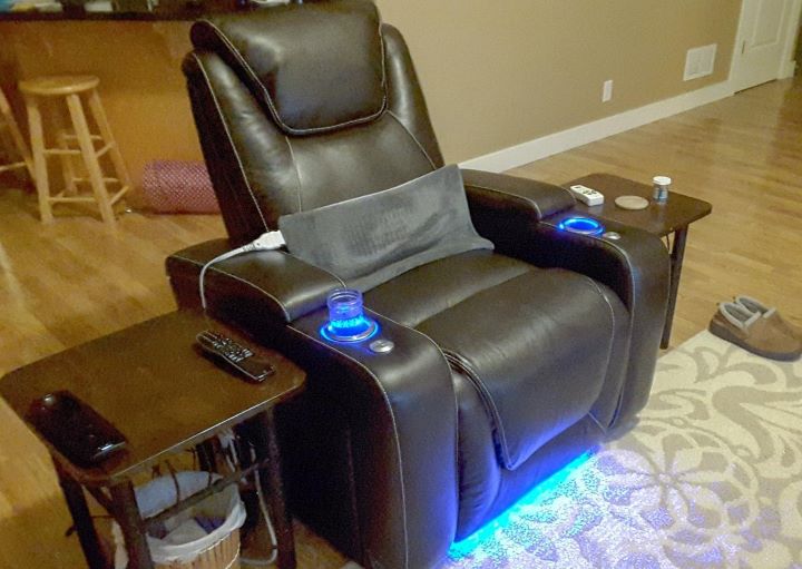 Confirming how attractive and convenient the recliner with cup holders