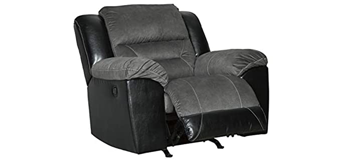 Ashley Signature Design Earhart - Oversized Two Tone Designer Recliner