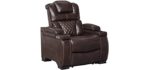 Ashley Signature Design Warnerton - Leather Recliner for Sleeping