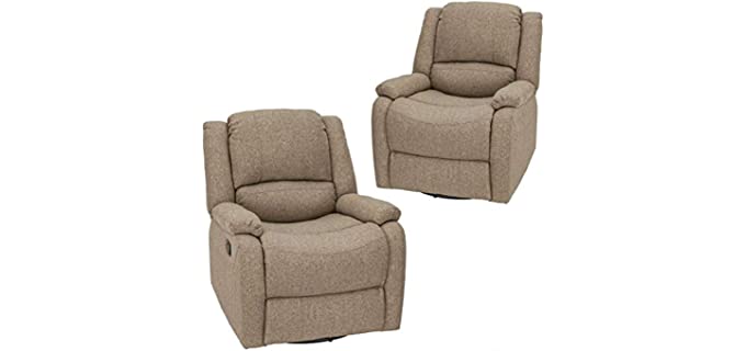 RecPro Oatmeal - Wall Hugger Two Set Recliner