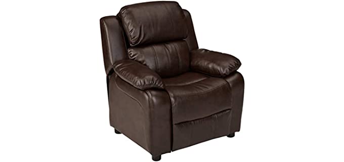 Amazon Basics Leather - Kid’s Recliner