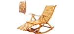 Nurth Adirondack - Bamboo Outdoor Rocking Recliner