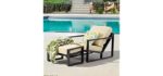 iArtHand Adironack - Outdoor Reclining Chair with Ottoman Footrest