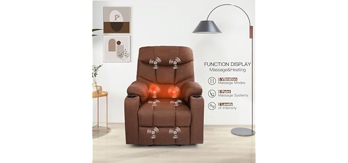Best Power Recliners with Heat and Massage (August/2026) - Recliner ...