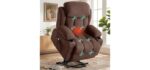 BOSMILLER Electric Power Lift Recliner Chair Sofa with Massage and Heat for Elderly,Lift Chair with Cup Holder & Side Pockets for Living Room