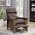 BarcaLounger Mission 7-3323 (Craftsman) All Leather Push Back Manual Recliner Chair - 5700-47 Shoreham Blue All Leather
