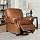 BarcaLounger Longhorn II Recliner Chair Chaps Saddle Top Grain Leather Chair with Espresso Wood Legs