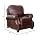 BarcaLounger Longhorn II Recliner Chair Chaps Saddle Top Grain Leather Chair with Espresso Wood Legs