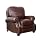 BarcaLounger Longhorn II Recliner Chair Chaps Saddle Top Grain Leather Chair with Espresso Wood Legs