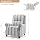 Blissabod Pushback Recliner Chair, Modern Wingback Recliner, Stripe Gray