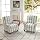 Blissabod Pushback Recliner Chair, Modern Wingback Recliner, Stripe Gray