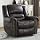CANMOV Leather Recliner Chair, Classic and Traditional Manual Recliner Chair with Comfortable Arms and Back Single Sofa for Living Room, Dark Grey