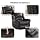 CANMOV Leather Recliner Chair, Classic and Traditional Manual Recliner Chair with Comfortable Arms and Back Single Sofa for Living Room, Dark Grey