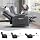 CANMOV Manual Recliner Chair with Massage and Heat, Soft Fabric Recliner Chair with Overstuffed Arm and Back, Manual Reclining Single Sofa with 2 Cup Holders, Side Pocket for Living Room, Dark Grey