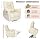EONIX Dual Motor Wall Hugger Power Lift Recliner Chair, 5'6'', Cream White