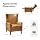 HULALA HOME Wingback Recliner Chair with Lumbar Pillow, Camel