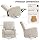 Harkawon Swivel Rocker Recliner Chair, Glider Rocker Recliner, Beige