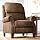 Kensington Hill Beaumont Warm Brown Paisley Patterned Recliner Chair Traditional Armchair Comfortable Push Manual Reclining Footrest Adjustable for Cottage Core Bedroom Living Room Reading Relax