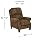 Kensington Hill Beaumont Warm Brown Paisley Patterned Recliner Chair Traditional Armchair Comfortable Push Manual Reclining Footrest Adjustable for Cottage Core Bedroom Living Room Reading Relax