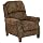 Kensington Hill Beaumont Warm Brown Paisley Patterned Recliner Chair Traditional Armchair Comfortable Push Manual Reclining Footrest Adjustable for Cottage Core Bedroom Living Room Reading Relax