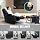 LAFWELL Rocking Recliner Chair, Massage Rocker Recliner Chair with Vibration Massage and Heat, USB and Type-C Ports,360° Swivel Faux Leather Chairs, Living Room, Bedroom, Nursery, RV, Black
