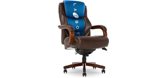 La-Z-Boy Big and Tall Executive Office Chair Lumbar Support, Leather Chair