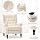 Mid Century Wingback Recliner Chair for Adults, Modern Linen Fabric Push Back Recliner Chairs with Button Tufted Upholstered Back & Footrest, Manual Recliner Chais for Living Room, Nursery, Beige