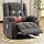 Swivel Rocker Recliner Chair with Vibration Massage and Heat Ergonomic Lounge Chair for Living Room with Rocking Function and Side Pocket, 2 Cup Holders, USB Charge Port