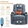 W WARMHOL Electric Power Lift Recliner Chair with Heat and Massage Lift Recliner for Elderly, Single Sofa recliners for Living Room with Cup Holders, 4 Pockets, USB Ports, Soft Fabric (Gray-Blue)